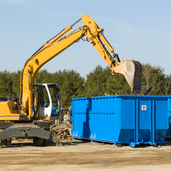 are there any restrictions on where a residential dumpster can be placed in Neuse Forest